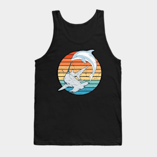 Hammerhead Shark and Dolphin Tank Top